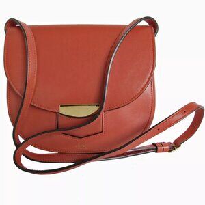 CELINE Trotter SmallCrossbody Shoulder Bag Orange brown leather